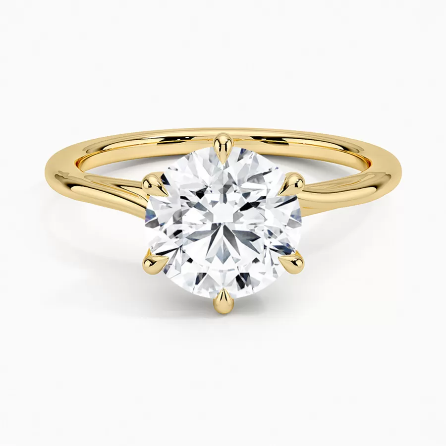 Nhẫn cầu hôn Trellis Solitaire round classic - ERBJ032