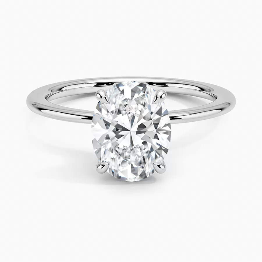 Nhẫn cầu hôn Oval Hidden Halo - ERBJ018