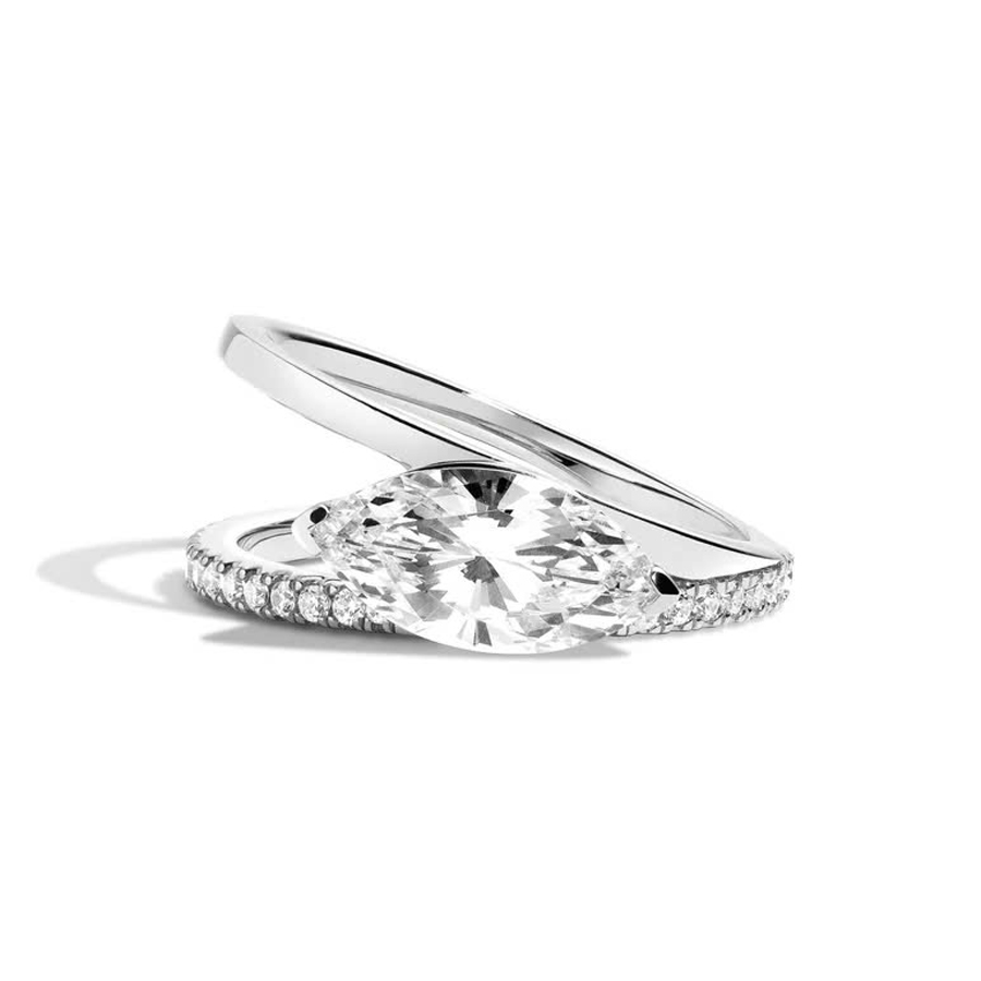 Nhẫn cầu hôn Venus Paved Solitaire Bezel Marquise - ERBD012-LD