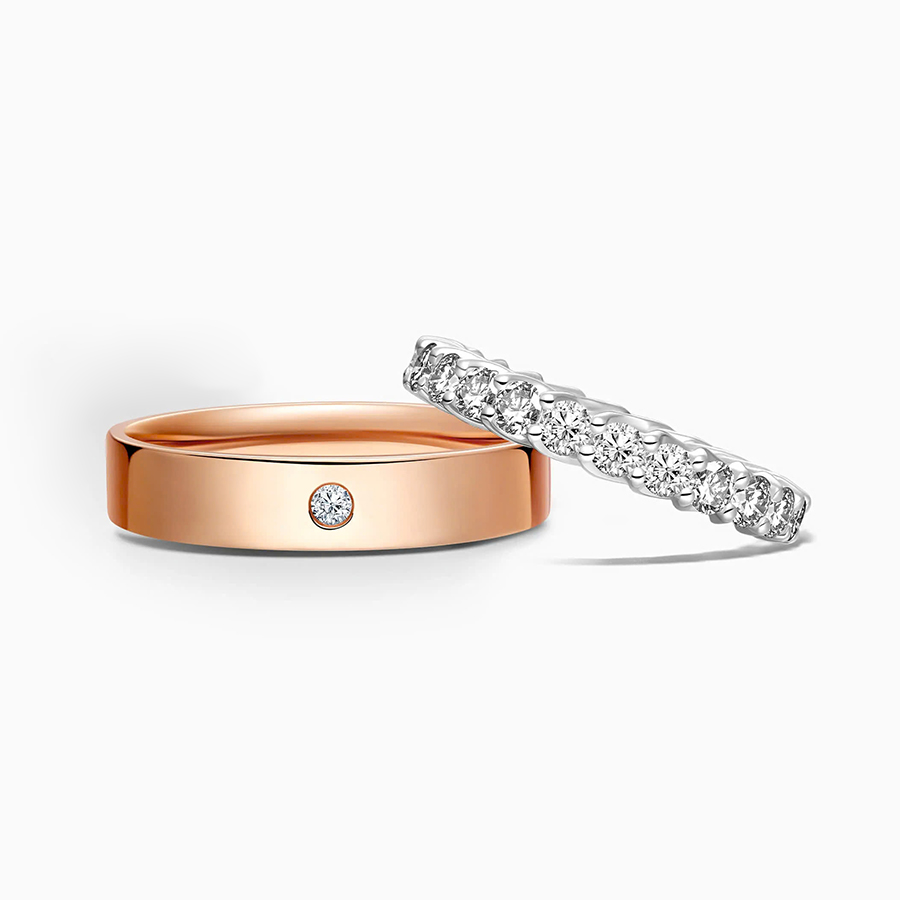 Nhẫn cưới kim cương Eternity Timeless Bond 18K - WRBD026
