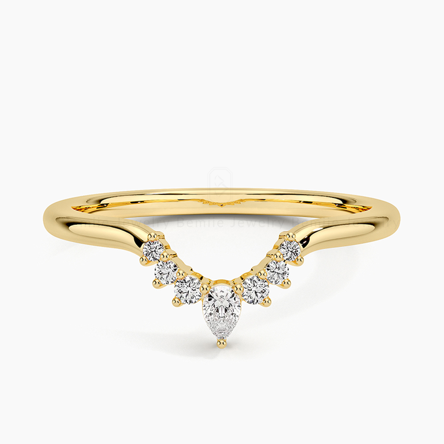 Nhẫn cầu hôn pear Queen Crown - ERBJ050